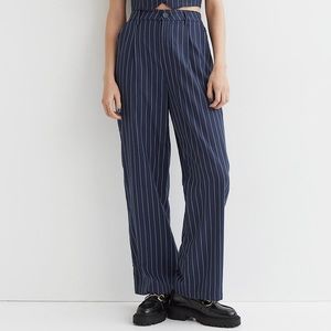 H&M Striped wide leg trousers